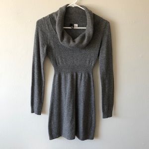 Cowl neck gray sweater